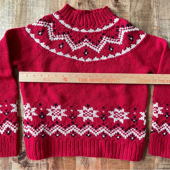 J. Crew Red Wool/Cashmere Sweater - Picture 2 of 4